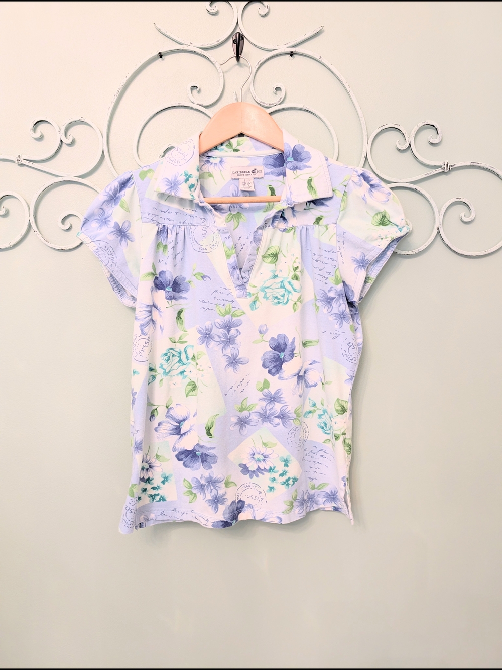 Carribean Joe Collared Floral Top